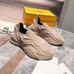 Fendi Unisex FF Fendi Flow Beige Mesh Running Sneakers – Image 2