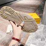 Fendi Unisex FF Fendi Flow Beige Mesh Running Sneakers – Image 8
