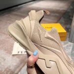 Fendi Unisex FF Fendi Flow Beige Mesh Running Sneakers – Image 9
