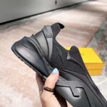 Fendi Unisex FF Fendi Flow Black Mesh Running Sneakers - Imagen 10