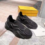 Fendi Unisex FF Fendi Flow Black Mesh Running Sneakers - Imagen 2