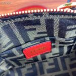 Fendi Women FF By The Way Mini Red Leather Small Boston Bag - immagine 9