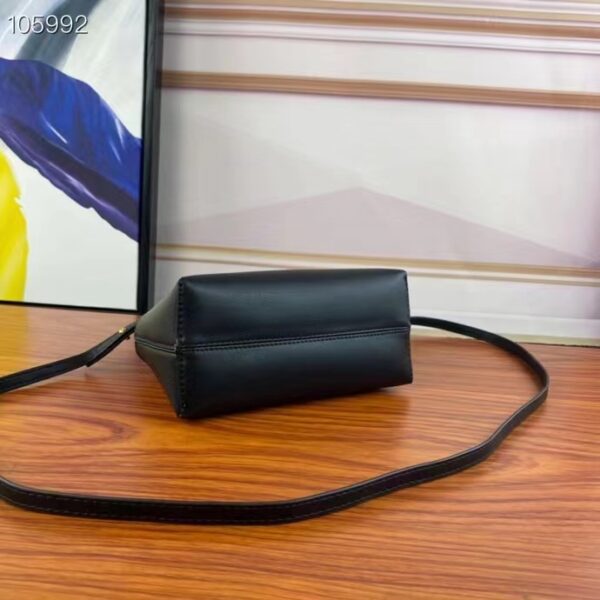 Fendi Women FF By The Way Mini Small Black Leather Boston Bag (5)