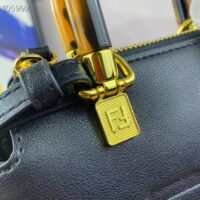 Fendi Women FF By The Way Mini Small Black Leather Boston Bag (4)