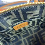 Fendi Women FF By The Way Mini Small Boston Bag Dove Gray Leather - Image 9