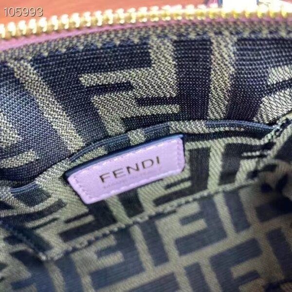 Fendi Women FF By The Way Mini Small Boston Bag Light Pink Leather (4)