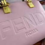 Fendi Women FF By The Way Mini Small Boston Bag Light Pink Leather – Image 6