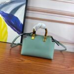 Fendi Women FF By The Way Mini Small Boston Bag Mint Green Leather - immagine 3