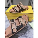 Fendi Women FF Fendi Feel Brown FF Fabric Slides 0.5 Cm Heel - immagine 7