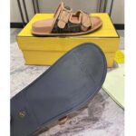 Fendi Women FF Fendi Feel Brown FF Fabric Slides 0.5 Cm Heel - immagine 9