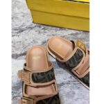 Fendi Women FF Fendi Feel Brown FF Fabric Slides 0.5 Cm Heel - immagine 8