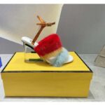 Fendi Women FF First Light Blue Mink High-Heeled Slingbacks 9.5 cm Heel - Imagen 2