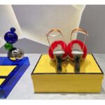 Fendi Women FF First Light Blue Mink High-Heeled Slingbacks 9.5 cm Heel - Imagen 10