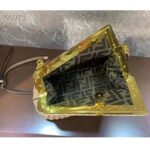 Fendi Women FF First Small Bag Beige Braided Leather Bag – Image 8