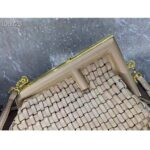 Fendi Women FF First Small Bag Beige Braided Leather Bag – Image 6