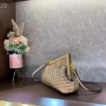 Fendi Women FF First Small Bag Beige Braided Leather Bag – Image 5