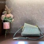 Fendi Women FF First Small Bag Mint Green Leather Interlace Bag - immagine 4