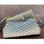 Fendi Women FF First Small Bag Mint Green Leather Interlace Bag - immagine 2