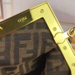 Fendi Women FF First Small Blue Marbled Fabric Bag - immagine 9