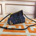 Fendi Women FF First Small Blue Marbled Fabric Bag - immagine 4