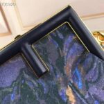 Fendi Women FF First Small Blue Marbled Fabric Bag - immagine 7