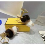 Fendi Women FF First White Mink High-Heeled Slingbacks 9.5 cm Heel - Image 10