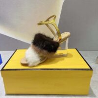 Fendi Women FF First White Mink High-Heeled Slingbacks 9.5 cm Heel (5)