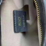 Fendi Women FF O’Lock Swing Dove Gray Tapestry Fabric Pouch - immagine 10