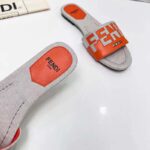 Fendi Women FF Signature Canvas Brown Leather Slides 1 Cm Heel - immagine 10