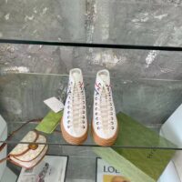 Gucci GG Unisex Interlocking G High-Top Sneaker Beige Organic Cotton (9)