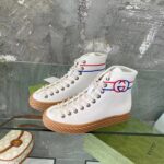 Gucci GG Unisex Interlocking G High-Top Sneaker Beige Organic Cotton - immagine 4