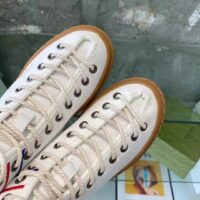 Gucci GG Unisex Interlocking G High-Top Sneaker Beige Organic Cotton (9)