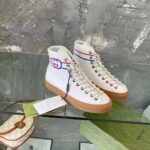 Gucci GG Unisex Interlocking G High-Top Sneaker Beige Organic Cotton - immagine 2