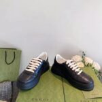 Gucci Unisex Ace GG Embossed Sneaker Black GG Embossed Leather Rubber Sole - Image 4