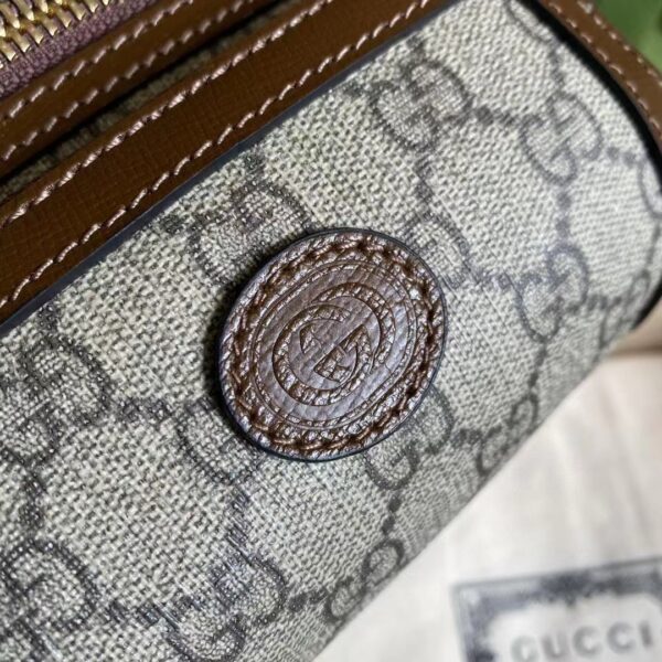 Gucci Unisex Belt bag Interlocking G Beige Ebony GG Supreme Canvas (4)