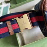 Gucci Unisex Belt bag Interlocking G Blue Ivory GG Denim Jacquard (10)