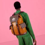 Gucci Unisex GG Adidas x Gucci Backpack Beige Brown GG Crystal Canvas Trefoil Print - Image 11