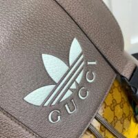 Gucci Unisex GG Adidas x Gucci Backpack Beige Brown GG Crystal Canvas Trefoil Print (3)