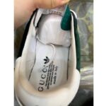 Gucci Unisex GG Adidas x Gucci Gazelle Sneaker Green Suede White Demetra Trefoil - immagine 10