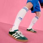 Gucci Unisex GG Adidas x Gucci Gazelle Sneaker Green Suede White Demetra Trefoil - immagine 11