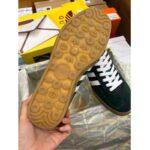 Gucci Unisex GG Adidas x Gucci Gazelle Sneaker Green Suede White Demetra Trefoil - immagine 7