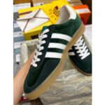 Gucci Unisex GG Adidas x Gucci Gazelle Sneaker Green Suede White Demetra Trefoil - immagine 4