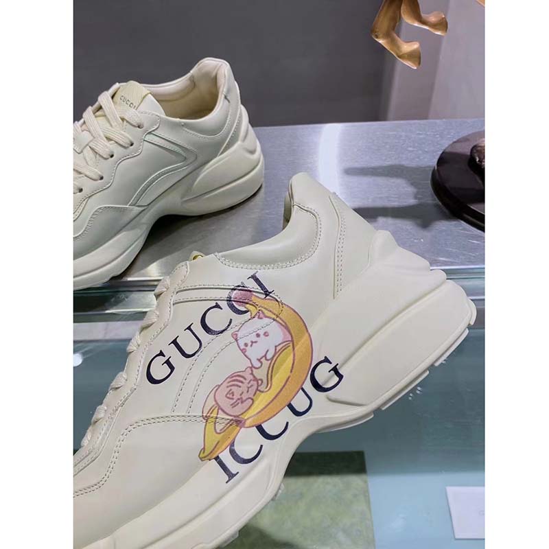 Gucci Bananya x Gucci Rhyton Marathon Running Shoes Sneakers 659408 -  crocodile-embossed 105mm boots - 9522 II FG Soccers Football Shoes Volt  Black Gold - 2SH00 - StclaircomoShops