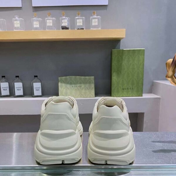 Gucci Unisex GG Bananya Rhyton Sneaker Ivory Demetra Rubber Sole 5 Cm Heel (6)