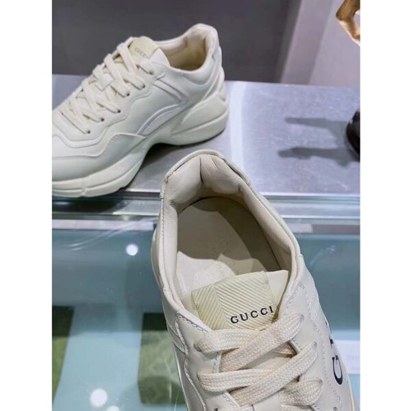 Gucci Unisex GG Bananya Rhyton Sneaker Ivory Demetra Rubber Sole 5 Cm Heel (8)