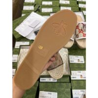 Gucci Unisex GG Matelassé Canvas Espadrille Sandal Beige Ebony 2 Cm Heel (2)