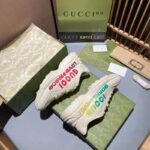 Gucci Unisex GG Rhyton Love Parade Sneaker Ivory Leather Rubber Sole Low Heel – Image 3