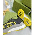 Gucci Unisex GG Run Sneaker Black Lime Technical Knit Fabric Rubber Interlocking G - Image 7