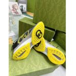 Gucci Unisex GG Run Sneaker Black Lime Technical Knit Fabric Rubber Interlocking G - Image 8