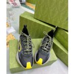 Gucci Unisex GG Run Sneaker Black Lime Technical Knit Fabric Rubber Interlocking G - Image 3